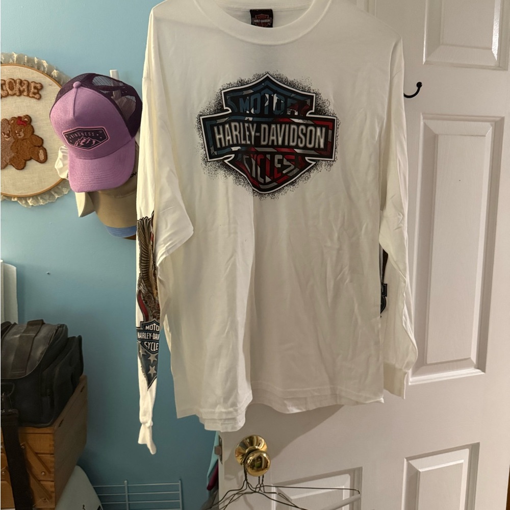 Harley-Davidson White Long Sleeve Tee